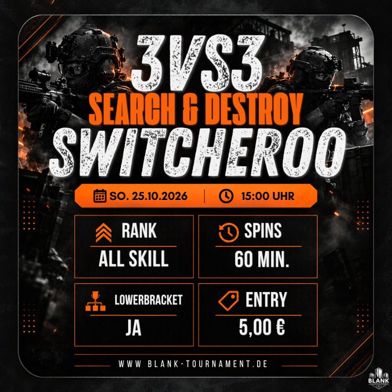 3VS3 SEARCH AND DESTROY SWITCHEROO ALL SKILL