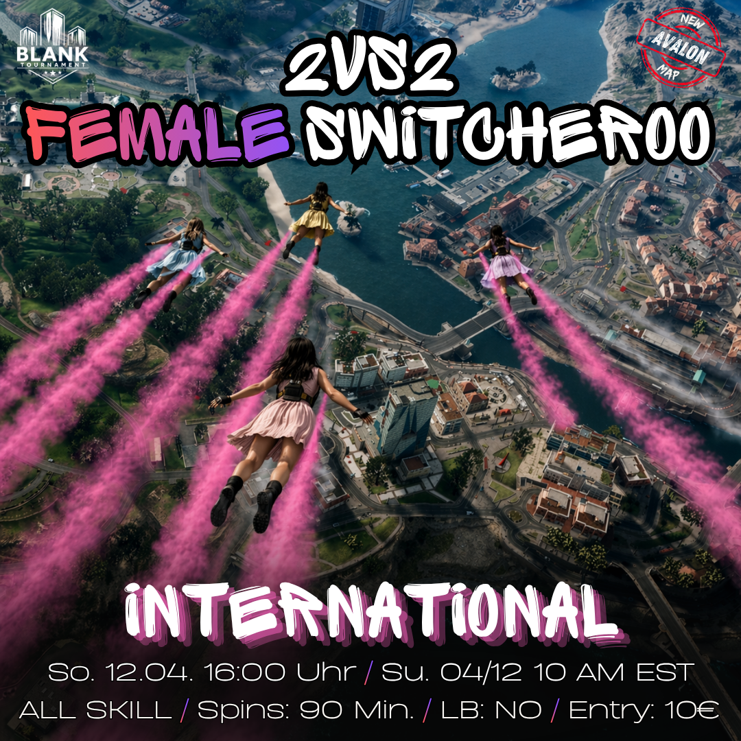 2VS2 FEMALE SWITCHEROO INTERNATIONAL Su. 04/12 10AM EST Uhr