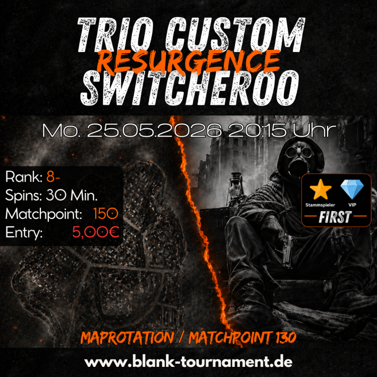 POP-UP: TRIO CUSTOM RESURGENCE SWITCHEROO 8-
