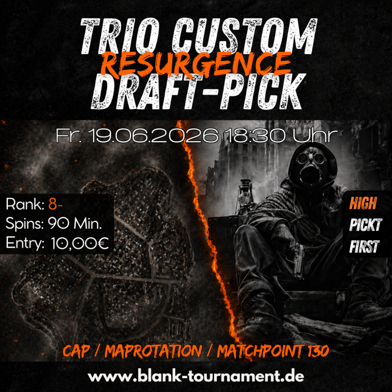 TRIO CUSTOM RESURGENCE DRAFT-PICK 9- [HIGH PICKT FIRST]